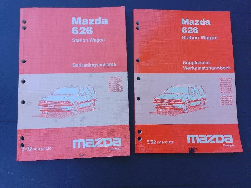 Dealer werkplaatsboeken Mazda 626 Station 1992, Boeken, Verzenden, Gelezen, Mazda