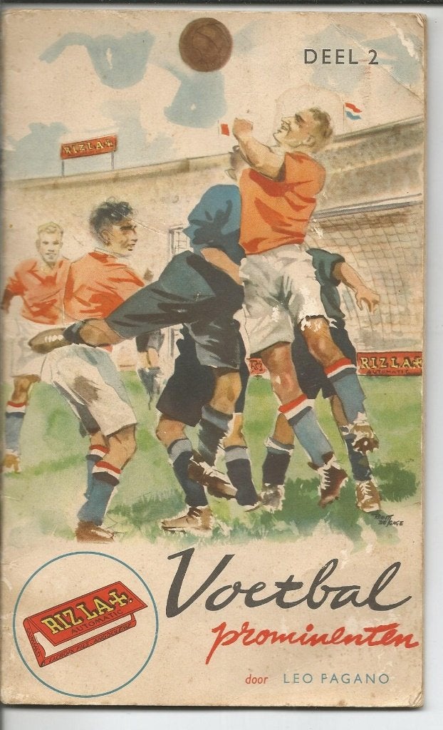 Plaatjesalbum Voetbalprominenten deel 2 Rizla, Ophalen of Verzenden, Gelezen, Leo Pagano, Plaatjesalbum