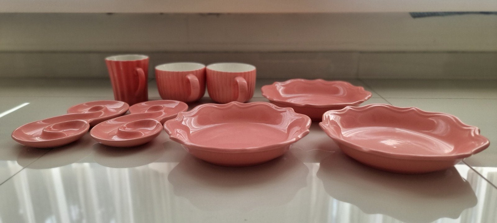 Roze Serviesset / Ontbijtserviceset, Ophalen of Verzenden