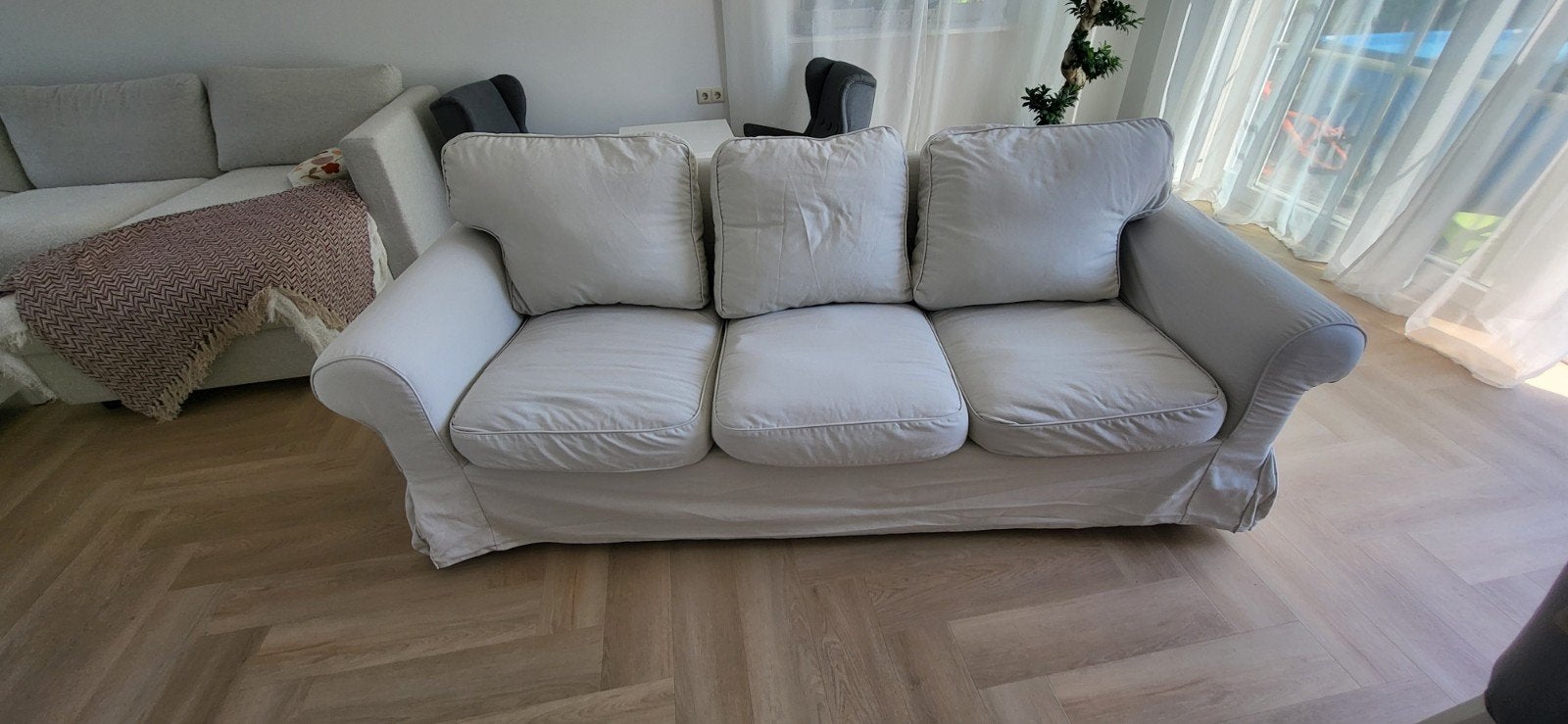 IKEA EKTORP 3-zits bank, Ophalen, Gebruikt, Driepersoons, 75 tot 100 cm