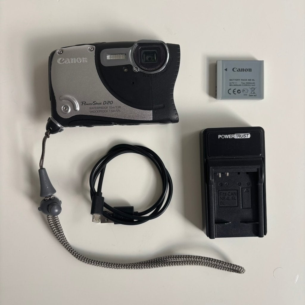 Canon PowerShot D20 Shockproof Waterproof Surfcam, Gebruikt, Accu, Canon, Ophalen of Verzenden