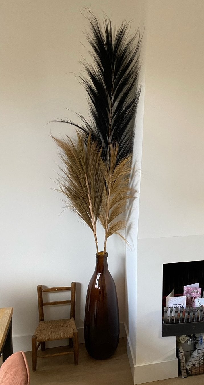 3 decoratieve pluimen / pampas-achtige sierpluimen, Ophalen, Zo goed als nieuw