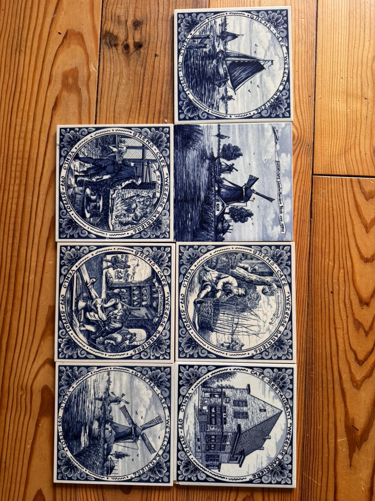 Delfsblauwe tegeltjes, Ophalen of Verzenden