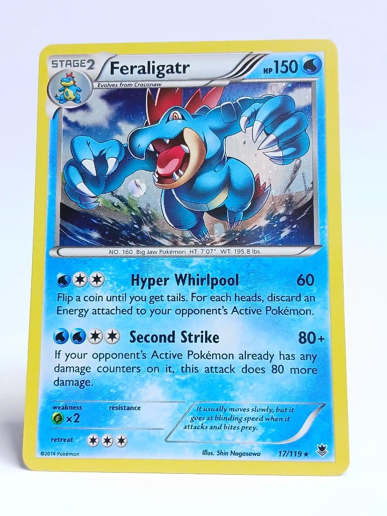 Pokémon - Phantom Forces - Feraligatr - 17/119 - Holo, Verzenden, Zo goed als nieuw, Losse kaart, Foil