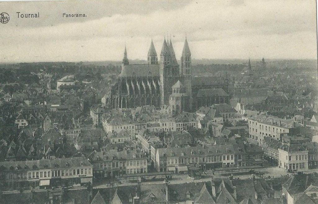 Oude Panorama Ansichtkaart Doornik (Tournai) België, Ophalen of Verzenden, Voor 1920, Ongelopen, België en Luxemburg