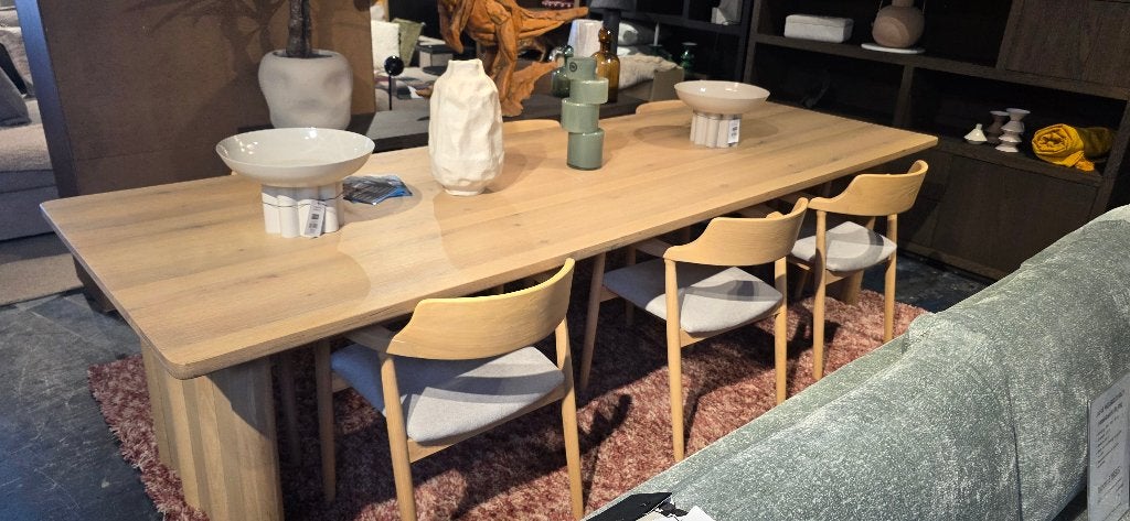Eettafel Jack Eiken Naturel – 300 cm | SHOWMODEL KORTING, Bornsestraat, Eikenhout, 200 cm of meer, Zo goed als nieuw