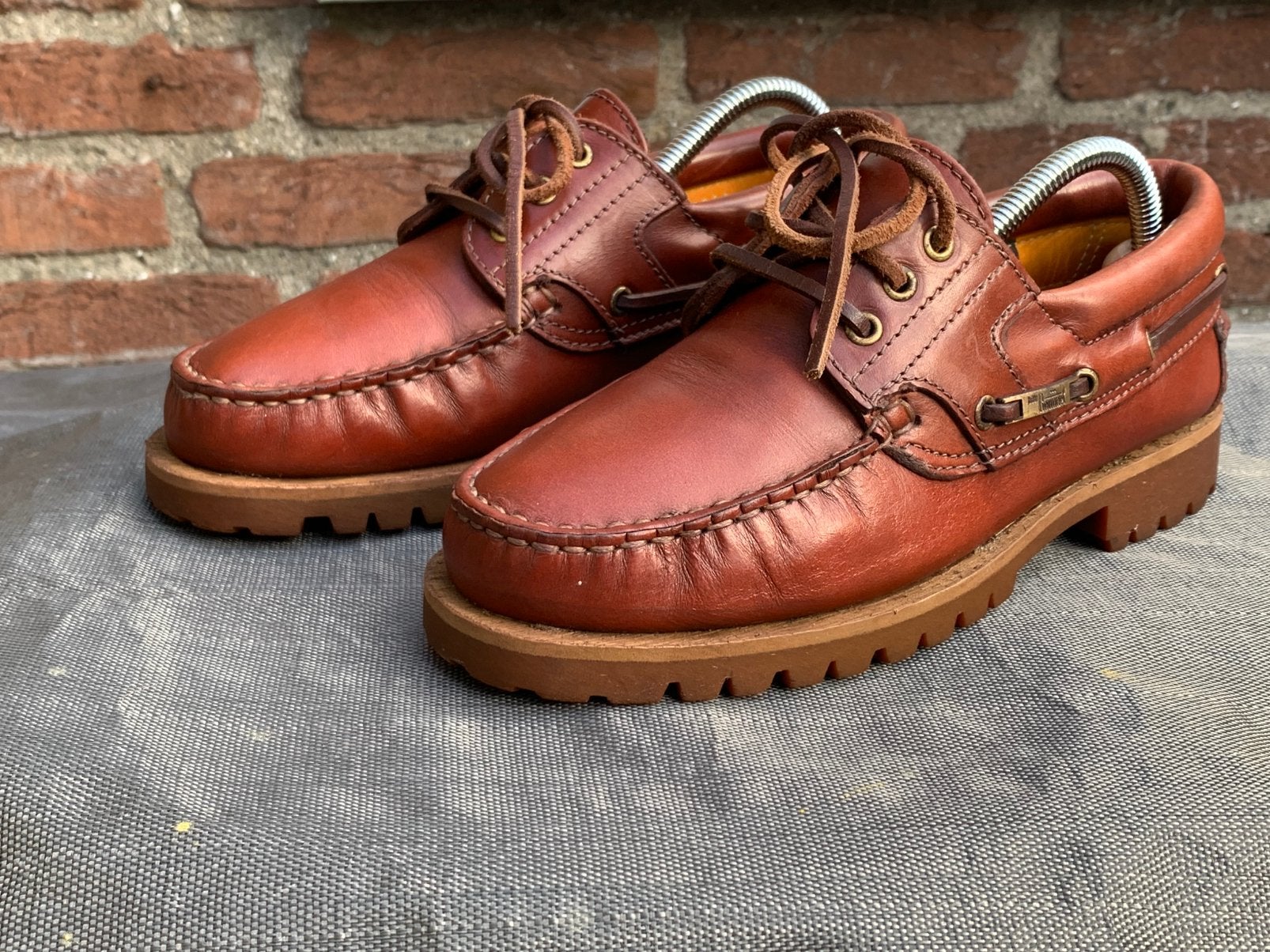 Van Bommel Bootschoen Boat Shoe Roodbruin mt 38,5, Ophalen of Verzenden, Zo goed als nieuw, Bruin
