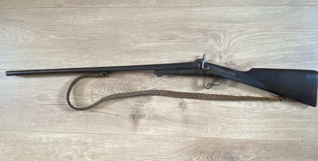 Antiek Dubbelloops Jachtgeweer (onklaar), Antiek en Kunst, Ophalen of Verzenden