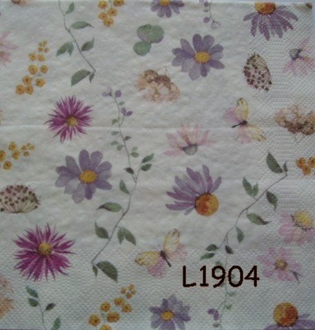 Servetten decoupage/bullet journal - Voorjaarsbloemen L1904, Verzenden, Nieuw