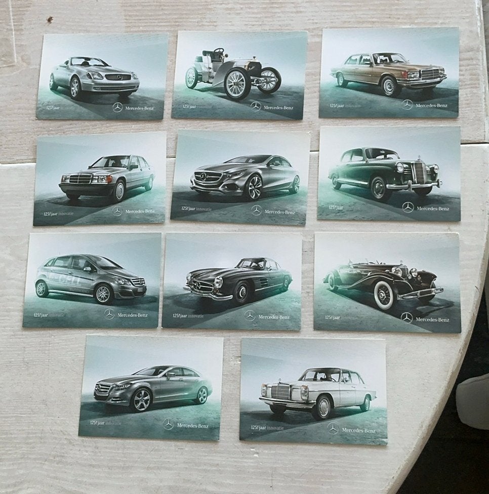 Mercedes Benz-ansichtkaarten -  collectie.125 jarig jubileum, Verzamelen, Ophalen of Verzenden, Zo goed als nieuw
