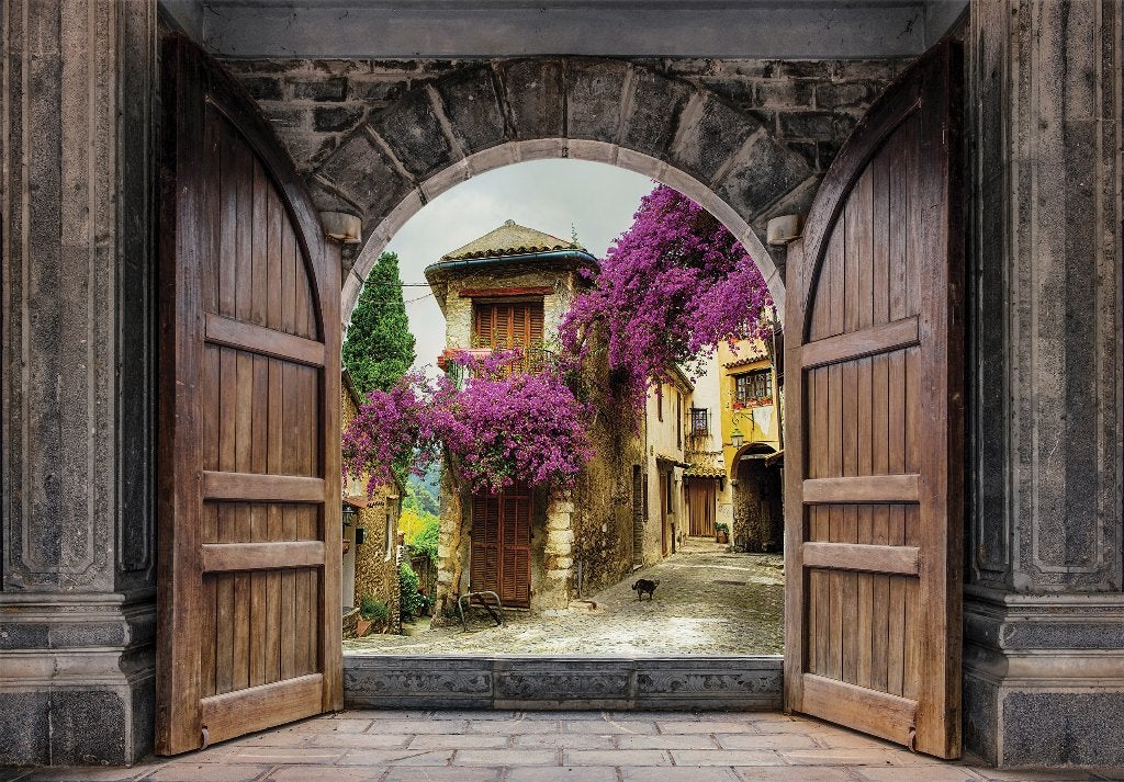 Openslaande deuren fotobehang Provence, 3D, Fotobehang4you, Verzenden, Fotobehang