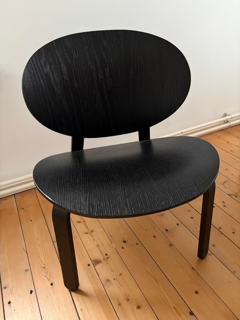 IKEA FRÖSET Fauteuil - Zwart gelazuurd eikenfineer, Ophalen, Zwart, Zo goed als nieuw, Eén