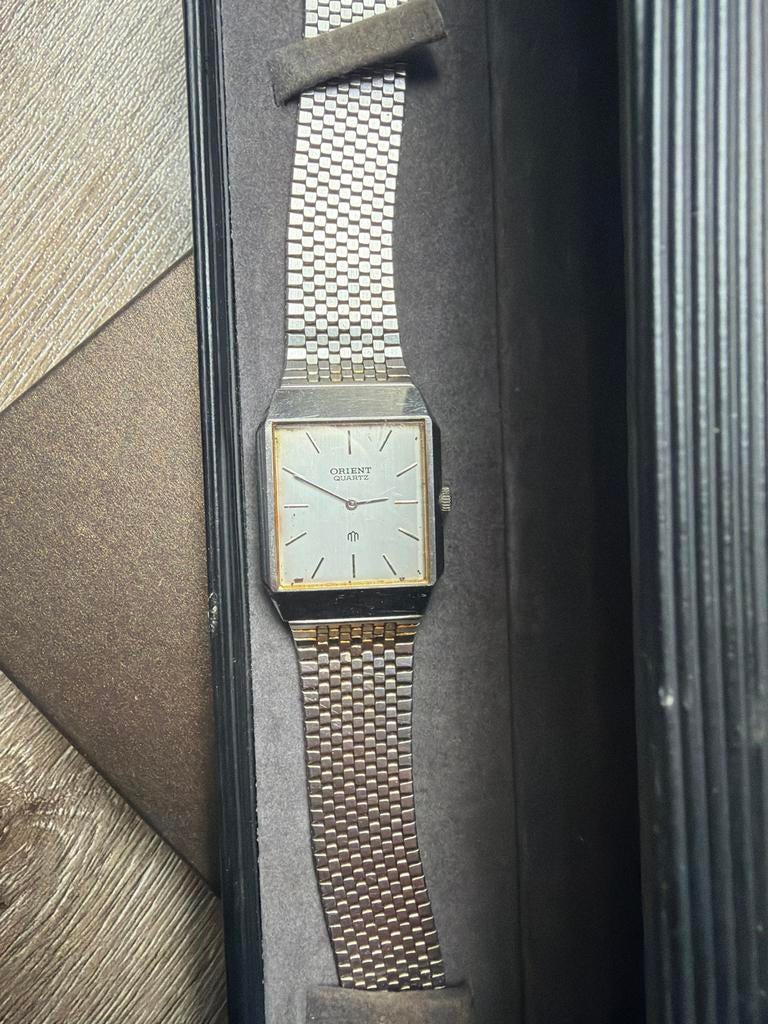 Vintage Orient Quartz Horloge - Staal, Ophalen of Verzenden