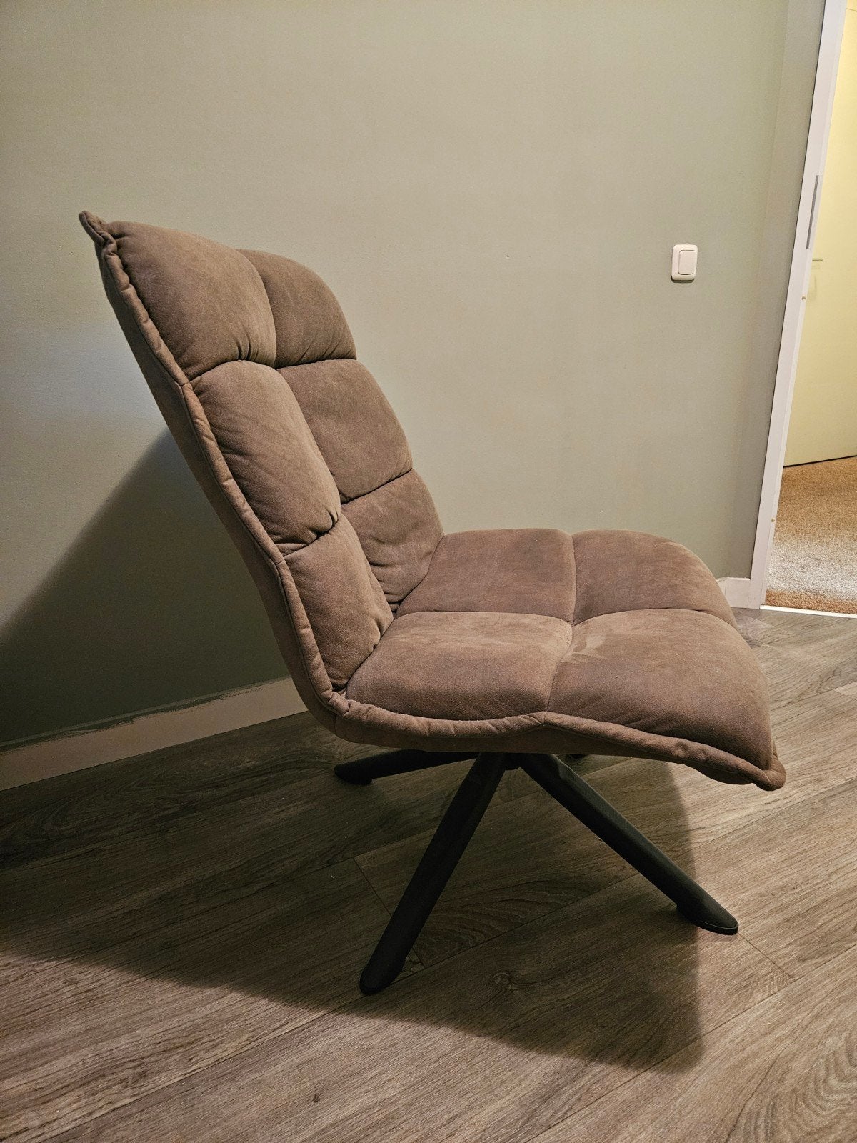 fauteuil mos groen draaibaar, Ophalen, Zo goed als nieuw, 50 tot 75 cm