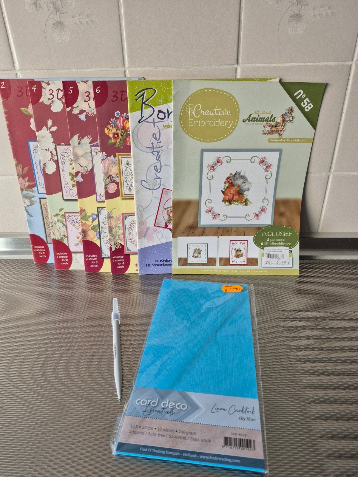 KAARTEN MAKEN/BORDUREN SET NIEUW, Hobby en Vrije tijd, Ophalen, Nieuw, Overige thema's