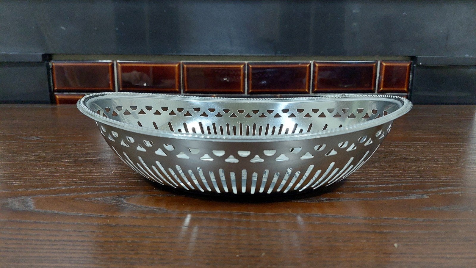 Alessi Inox 18/10 Fruitschaal/Broodschaal - 28x20x7 cm, Overige typen, Zilver, Ophalen of Verzenden, Zo goed als nieuw