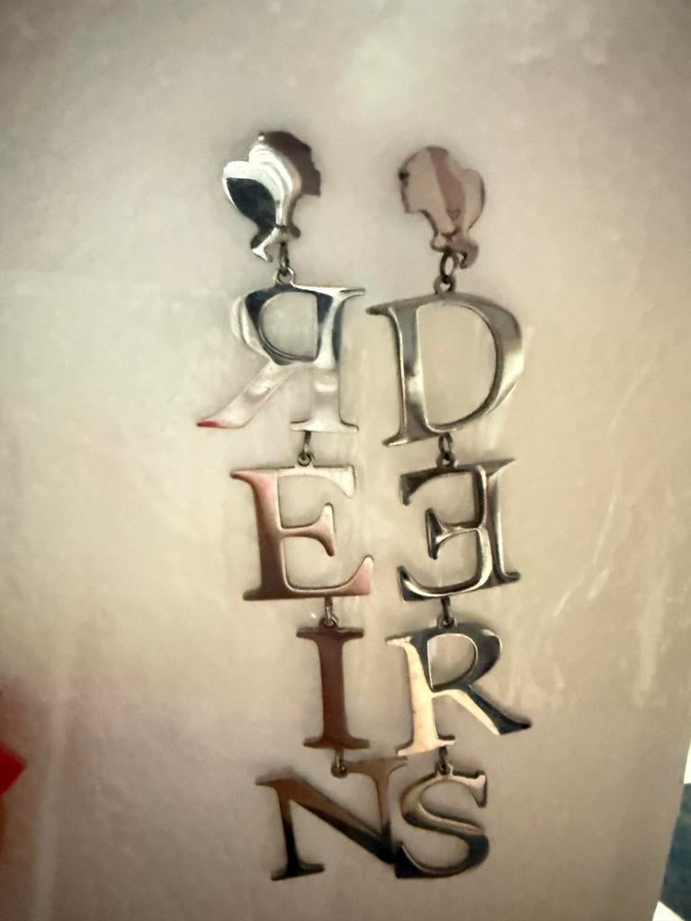 Reinders oorbellen met letters, Ophalen, Hangers, Nieuw, Zilver