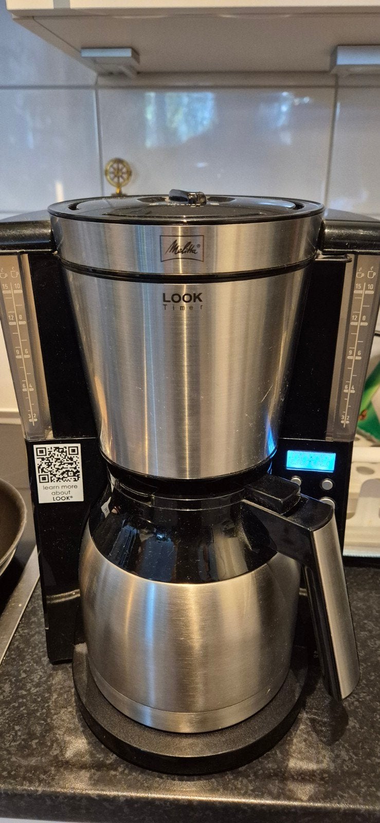 Melitta Look Therm koffiezetapparaat met thermoskan, Ophalen, Afneembaar waterreservoir, Gebruikt, 10 kopjes of meer