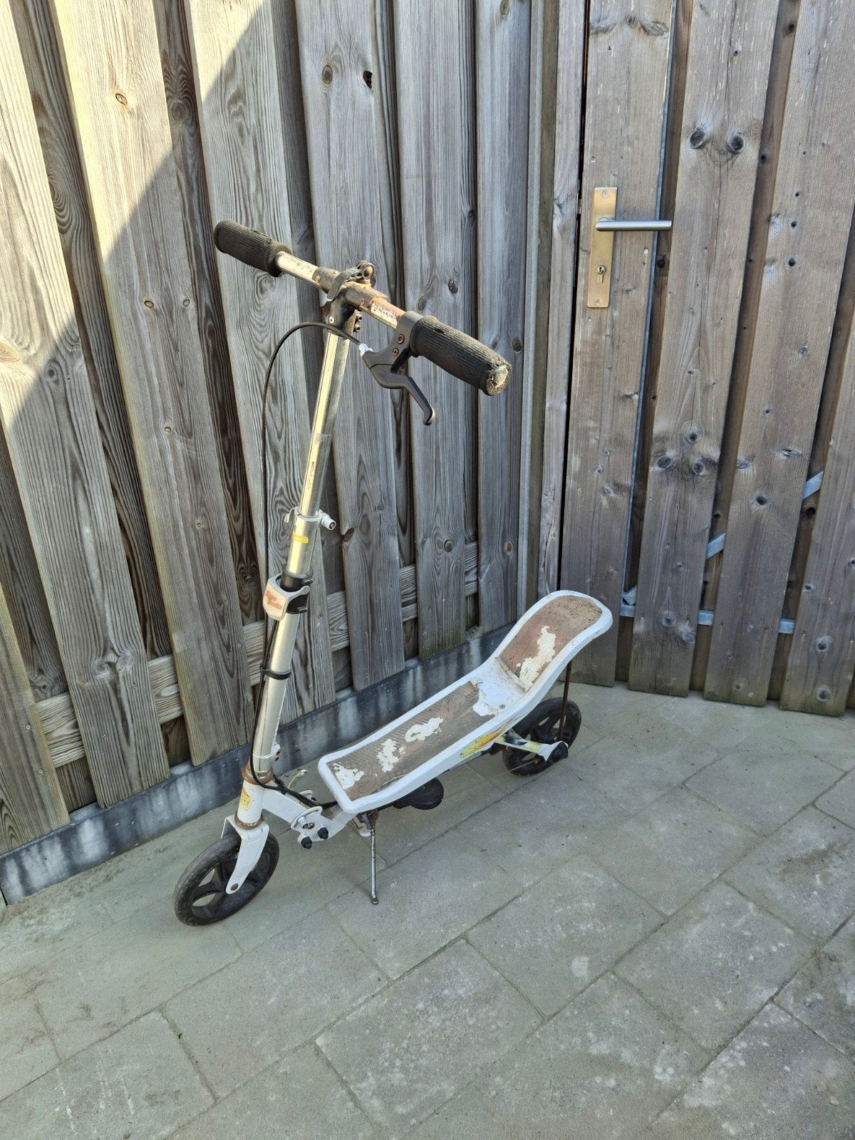 Space scooter spacescooter wit step buitenspeelgoed, Fietsen en Brommers, Ophalen, Gebruikt, Gewone step, Space Scooter