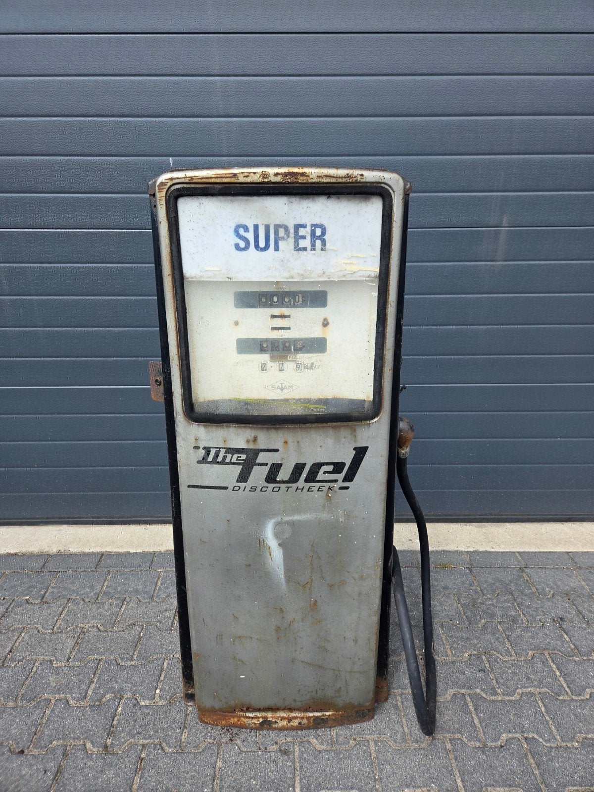 oude benzine pomp opknapper, Ophalen, Gebruikt, Gebruiksvoorwerp