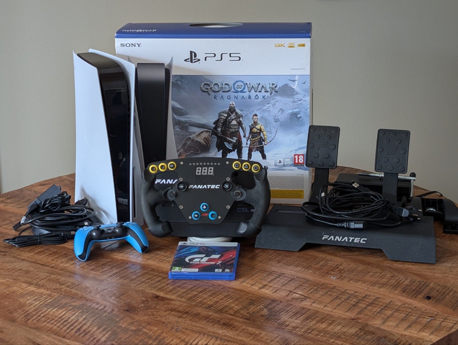 PlayStation 5 disc edition+ Fanatec CSL Elite F1 set, Ophalen, Gebruikt