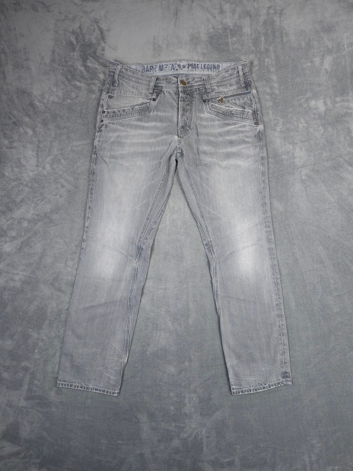 Pme Legend Broek Bare Metal W38 L34 Straight Grijs Jeans Pal, W36 - W38 (confectie 52/54), ., Ophalen of Verzenden, Zo goed als nieuw