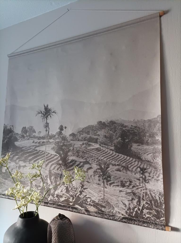 Wanddoek op roede, Ophalen