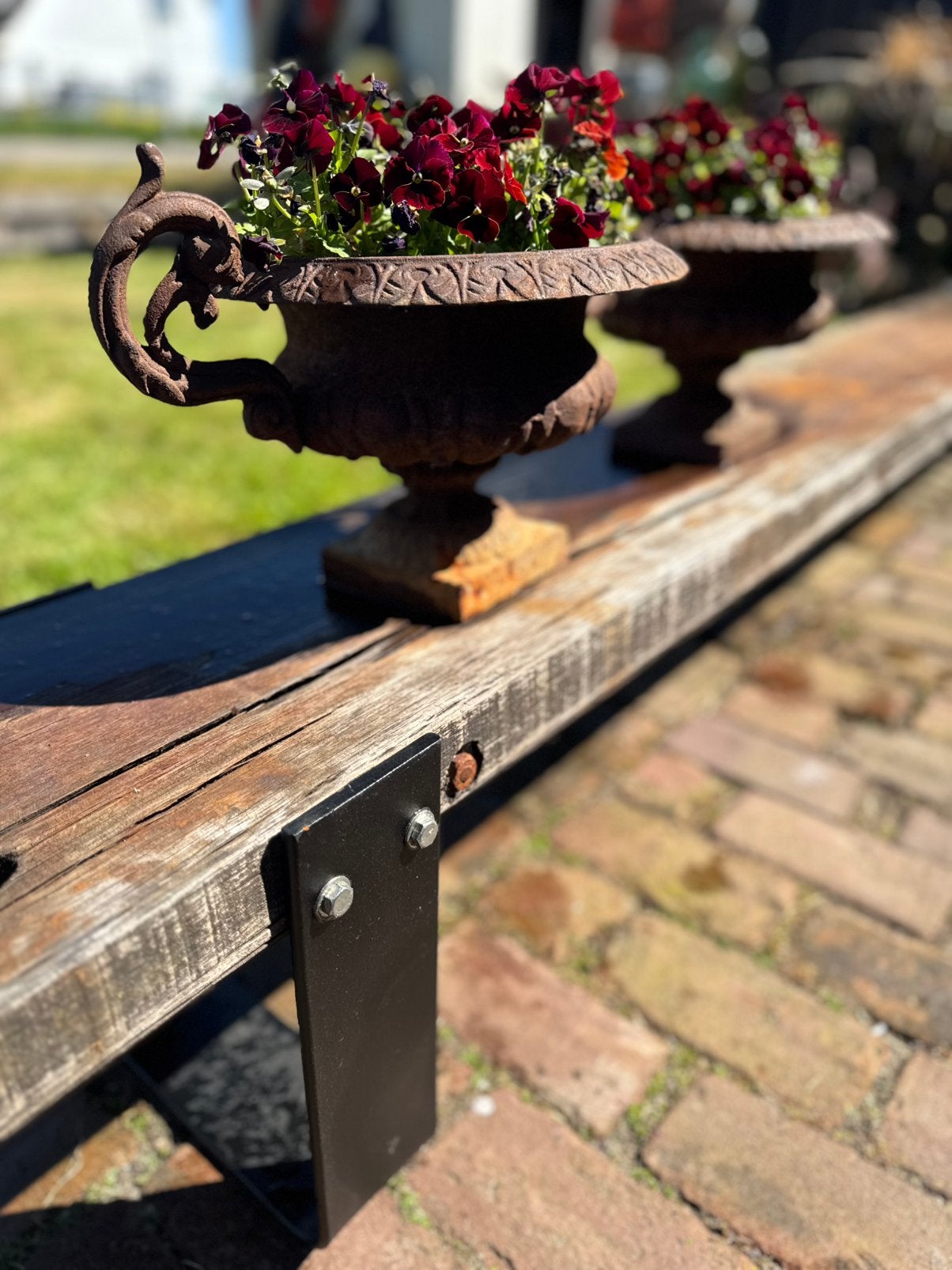 Buitenbank bank laag plantentafel, Antiek en Kunst, Curiosa en Brocante, Ophalen