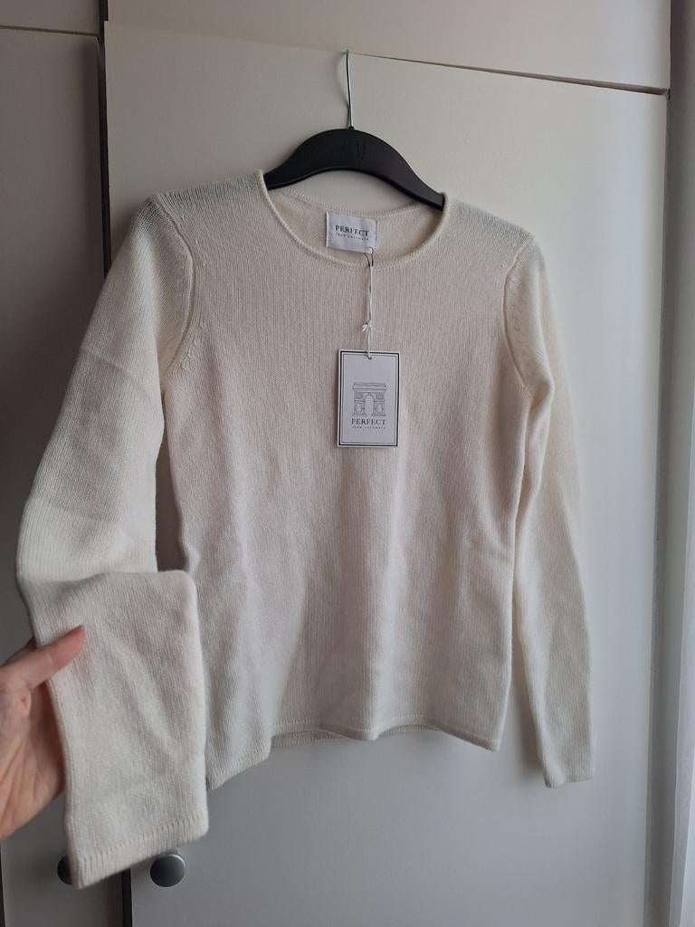 Perfect cashmere kasjmier trui ecru wit maat S, Verzenden, Wit, Nieuw, Perfect Cashmere