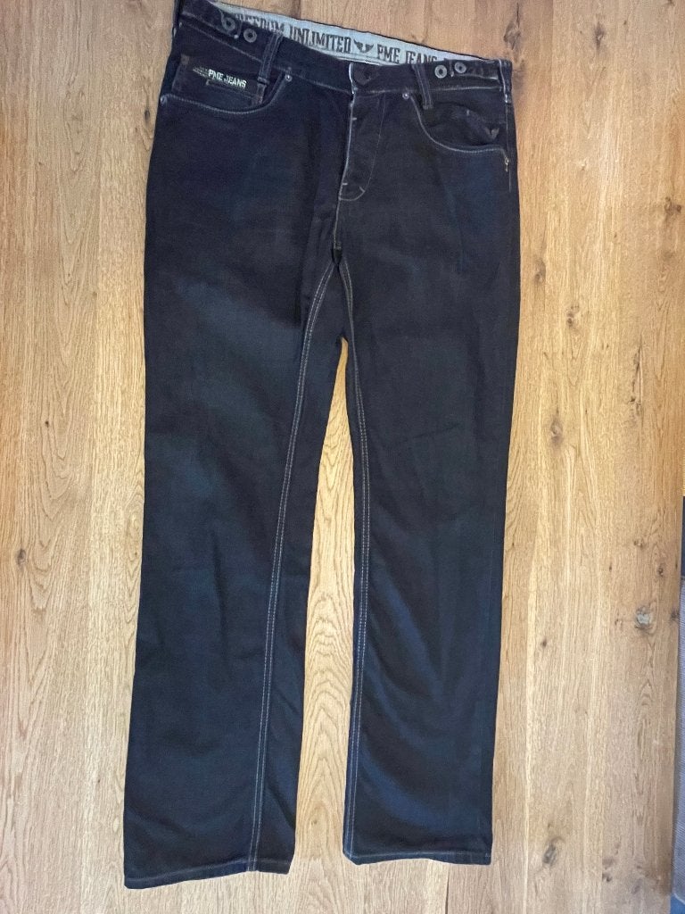 E020 Jeans Spijkerbroek PME Legend W34 L34 Donkerblauw, Blauw, Ophalen of Verzenden, W33 - W34 (confectie 48/50), Gedragen