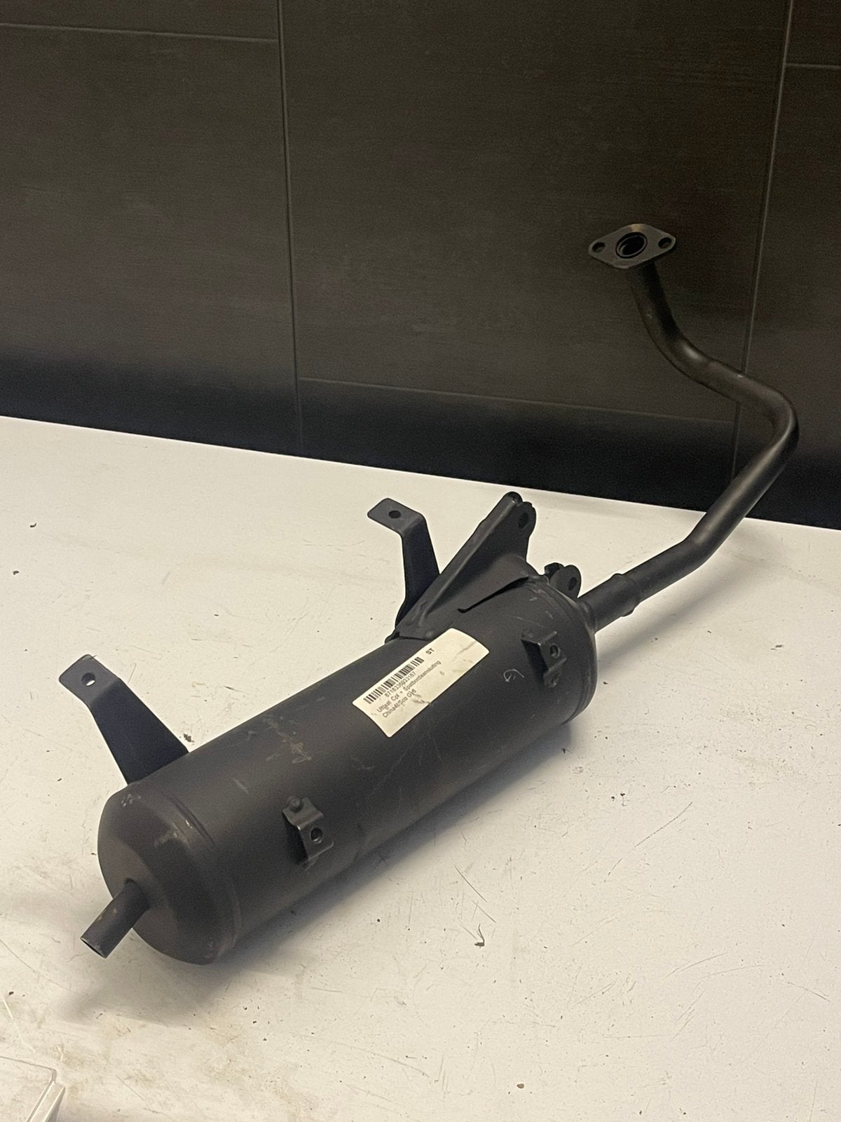 GY6 10” Uitlaat met spatbord aansluiting NIEUW, Ophalen of Verzenden, Nieuw, Uitlaat