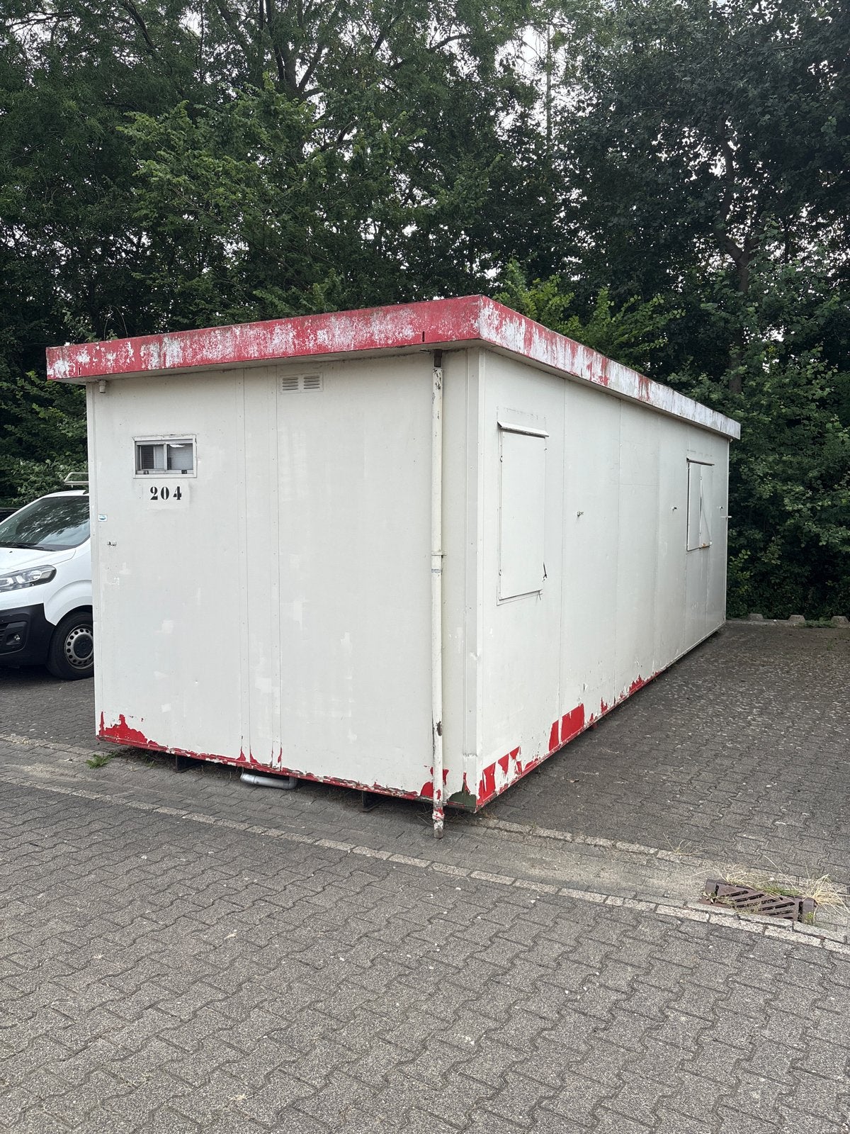 Gebruikte bouwkeet / opslagcontainer, Ophalen, Gebruikt
