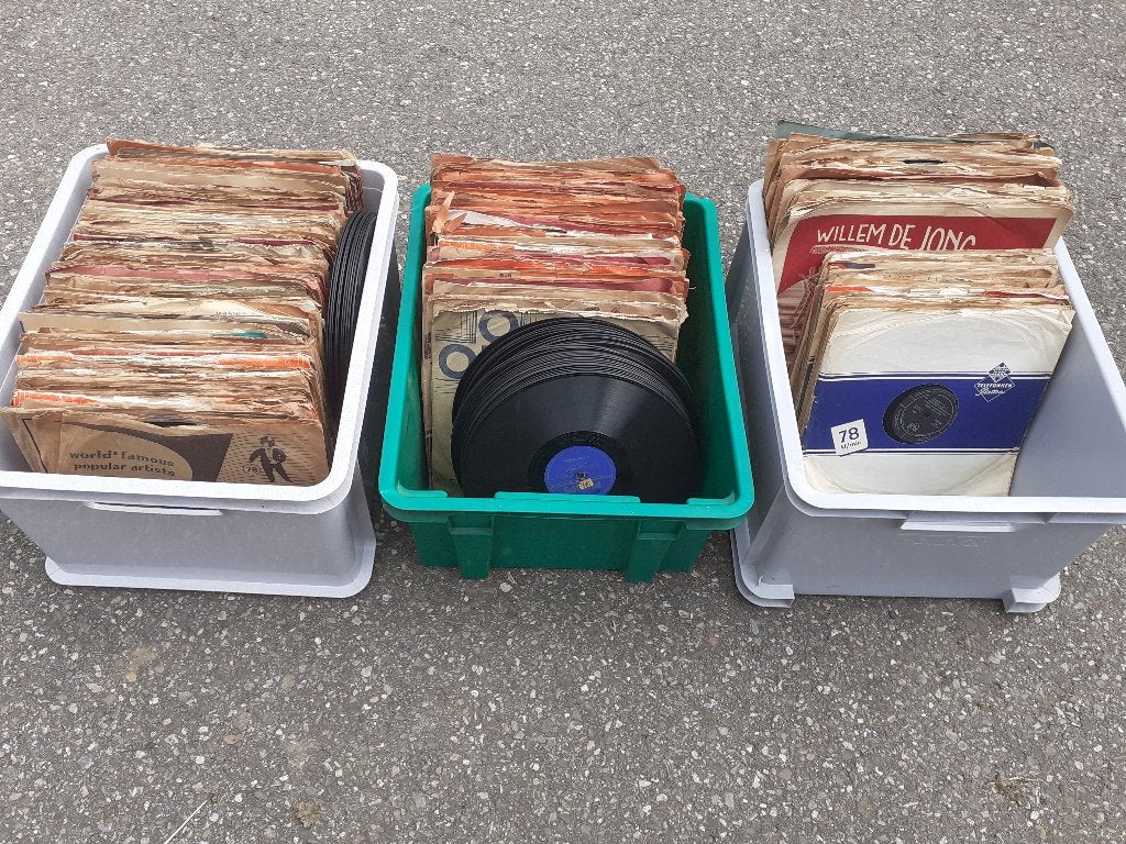 78 toeren platen, bakeliet, Cd's en Dvd's, Vinyl | Nederlandstalig, Ophalen, Gebruikt, Overige formaten, Levenslied of Smartlap