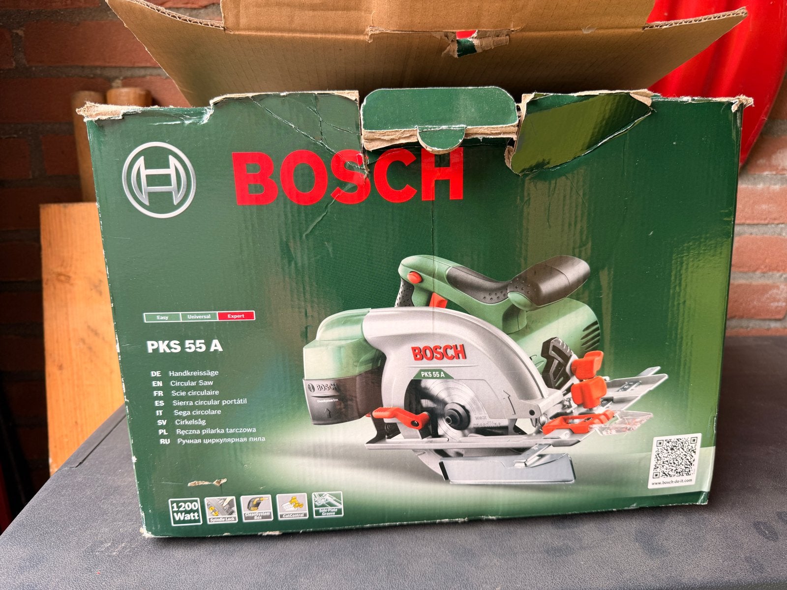 Bosch PKS 55 A Cirkelzaag - Gebruikt, in goede staat, Gebruikt, Cirkelzaag, 70 mm of meer, Ophalen of Verzenden