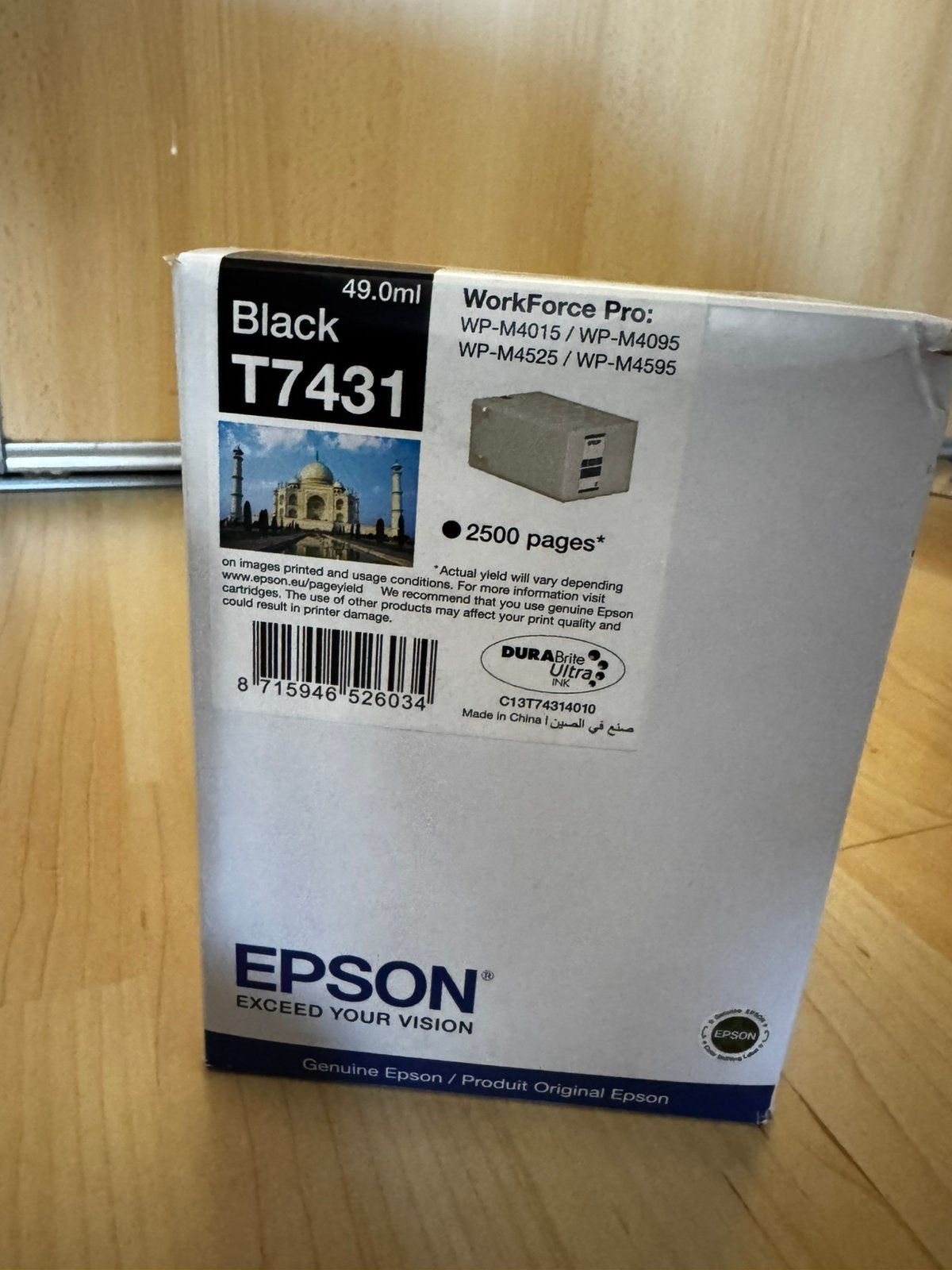 Epson T7431 Black Origin. WorkForce Pro WP-M4015/M4525 Nieuw, Ophalen of Verzenden, Nieuw, Cartridge