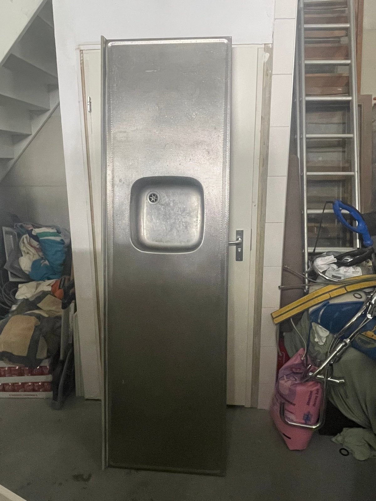 Rvs aanrechtblad, Ophalen, Gebruikt, 50 tot 100 cm, Grijs