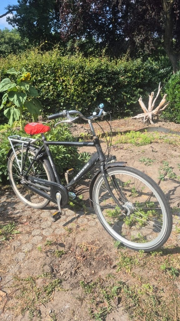 Herenfiets stationsfiets, Gebruikt, Velgrem, Versnellingen, 53 tot 57 cm