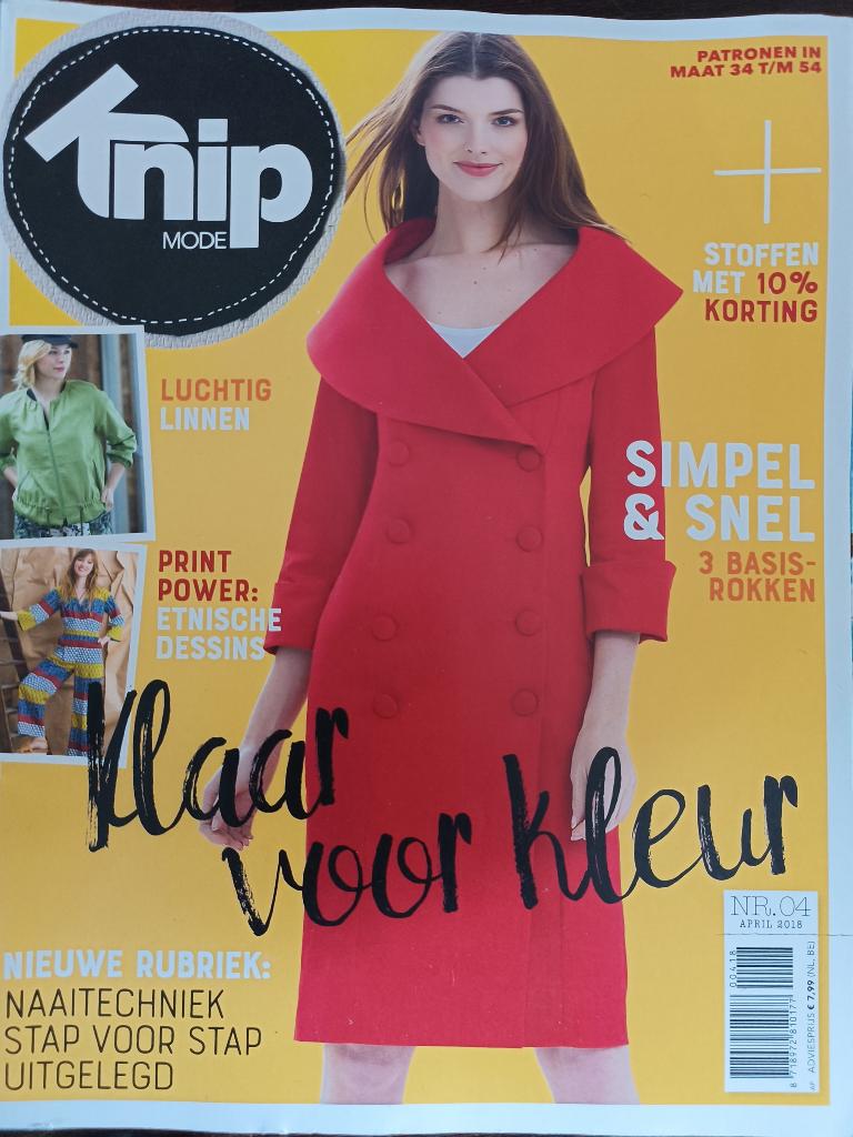 Knipmode april 2018, Ophalen of Verzenden, Zo goed als nieuw, Vrouw, Knipmode