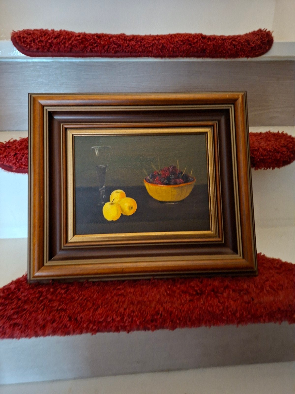 Stilleven met fruit en glas - Klassiek schilderij, Antiek en Kunst, Ophalen, Doek, Stilleven, Olieverf