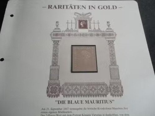 Raritäten in Gold, Die Blauwe Mauritius, 99,8 % fijngoud, Verzenden, Overige landen, Postfris