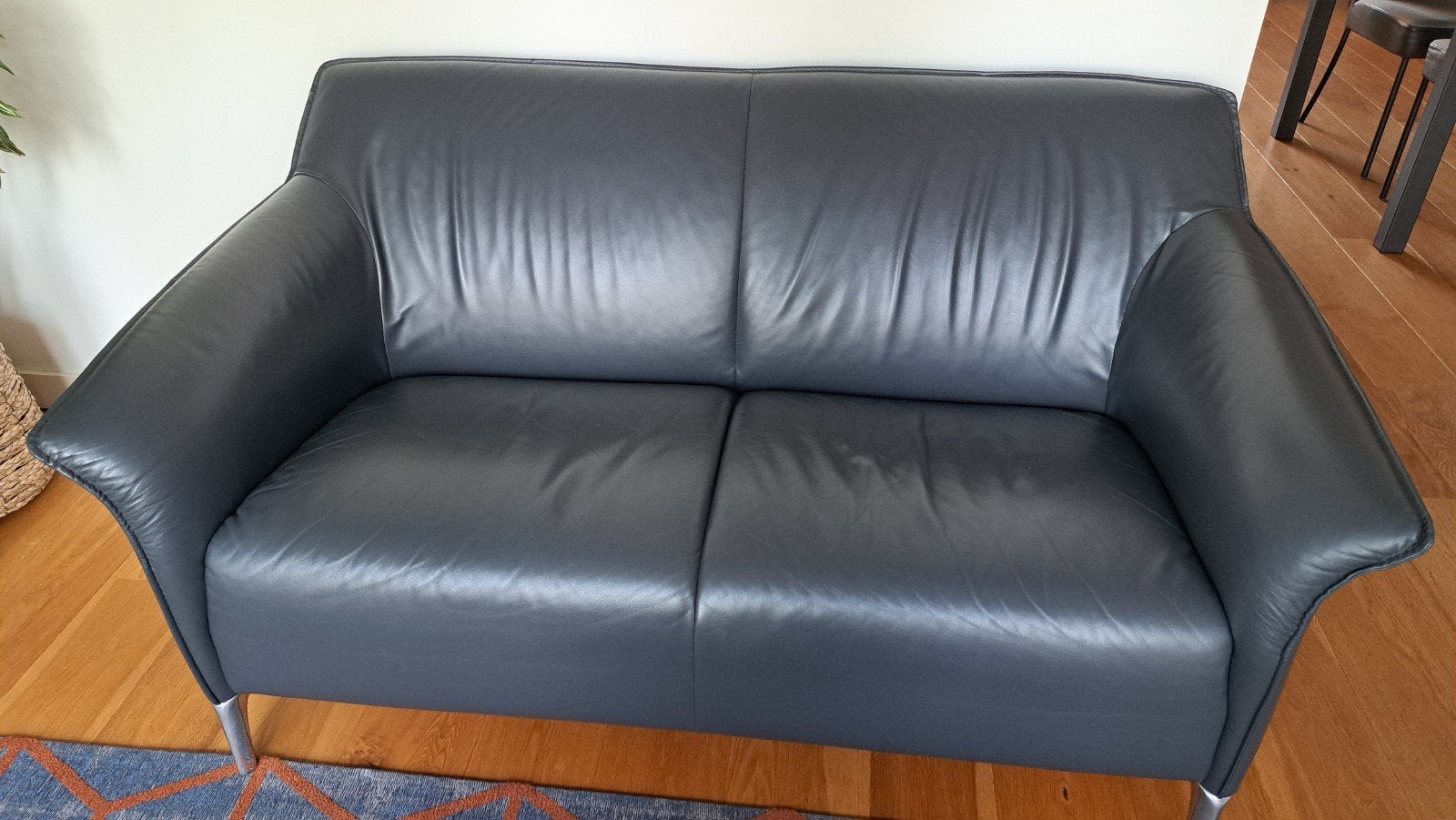 Leolux Mayon 2-zitsbank in Bimardo leer - 148 cm br, Ophalen, Minder dan 75 cm, Tweepersoons, Leer