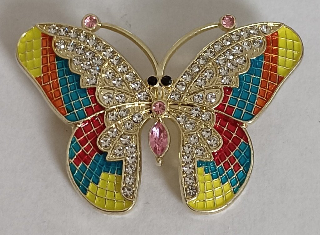 Vlinder broche, Overige materialen, 4 tot 7 cm, Overige kleuren, Nieuw