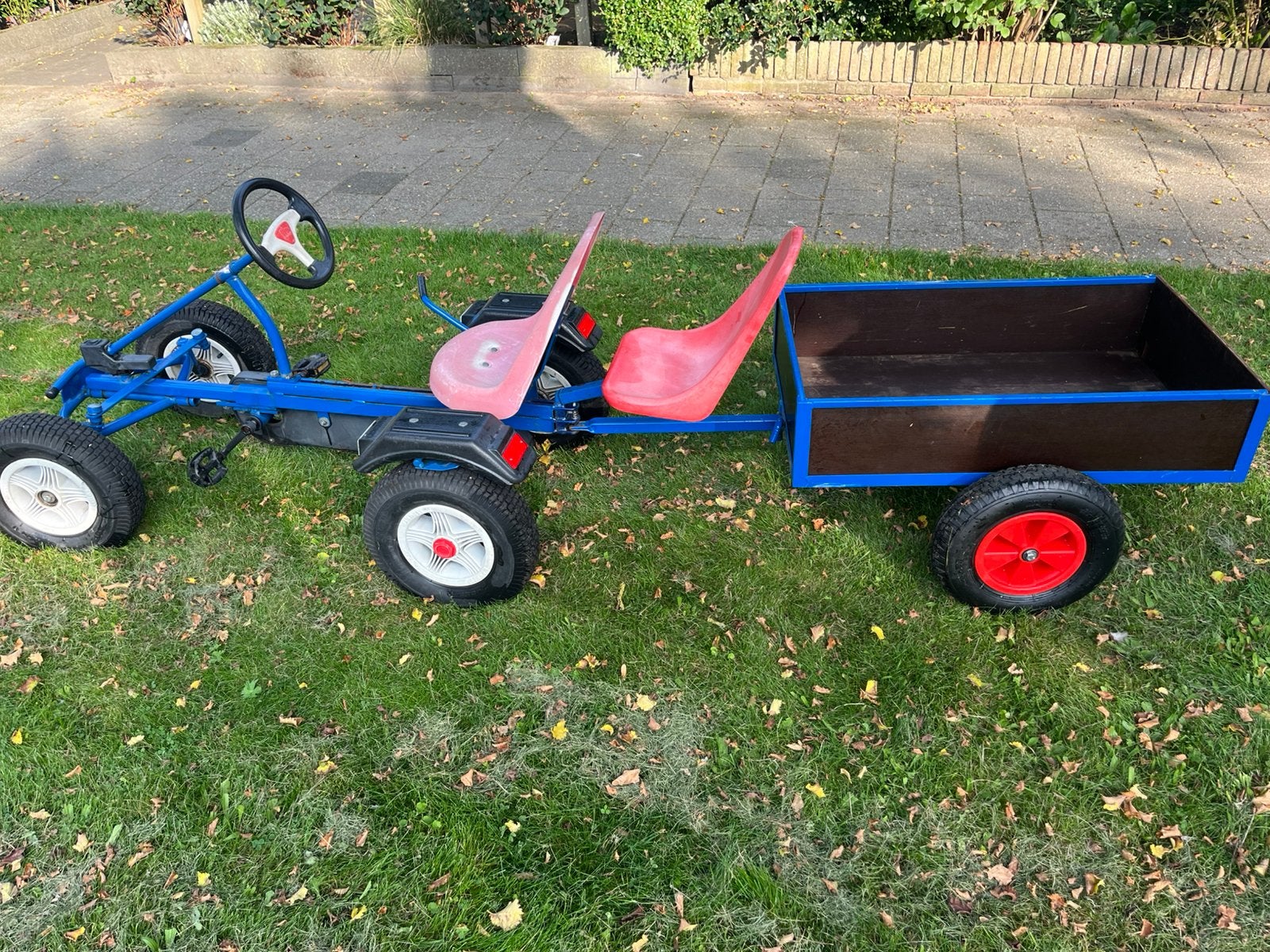 Mammoet skelter tweezits met aanhanger, Ophalen, Gebruikt, Mammoet, Duozit