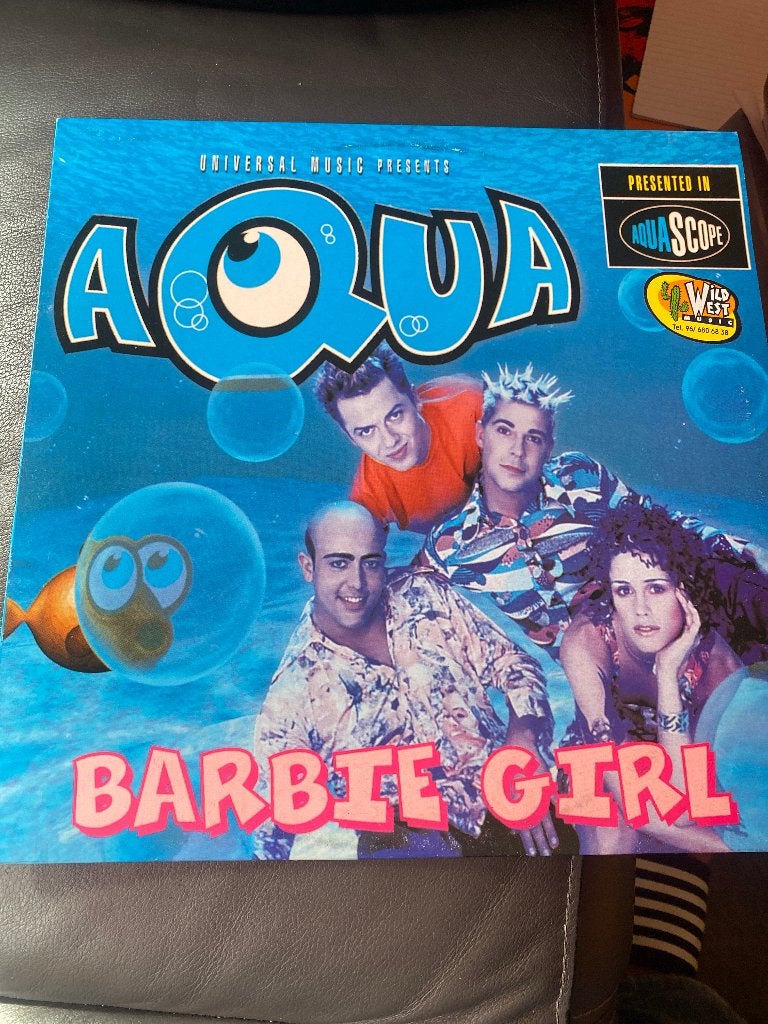 Aqua - Barbie Girl 12" Vinyl Single (Zeldzaam), Gebruikt, Originele persing, Ophalen of Verzenden, EP