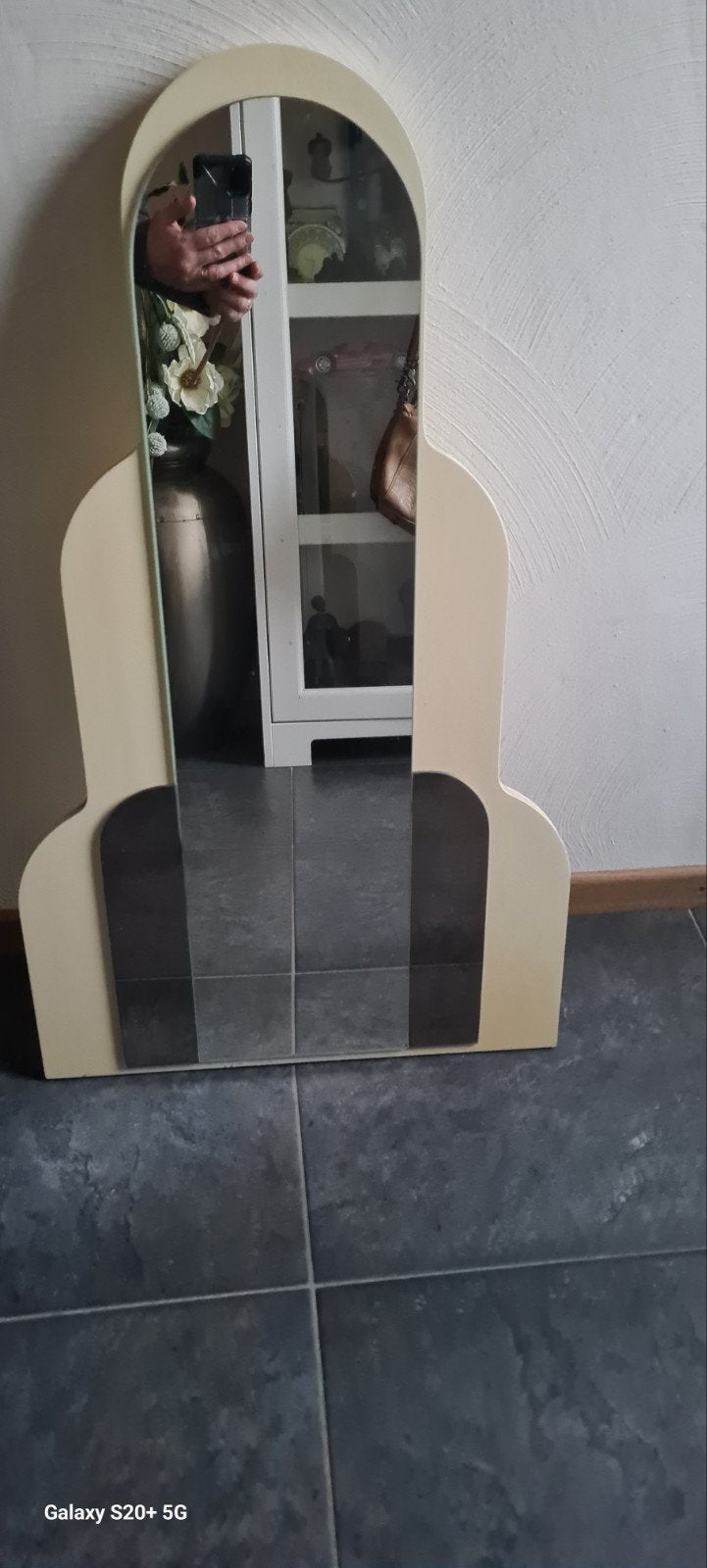 Super mooie Vintage boog spiegel met art deco invloeden, Huis en Inrichting, Woonaccessoires | Spiegels, Ophalen, Gebruikt, Overige vormen