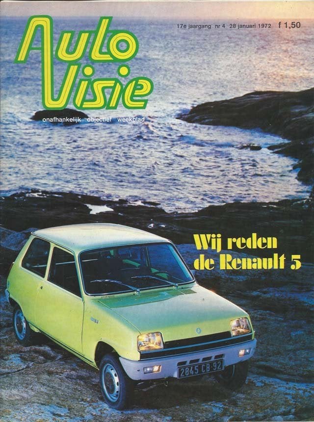 Autovisie 4 1972 : Range Rover - Renault 5 - Volkswagen T2, Ophalen of Verzenden, Gelezen, Algemeen