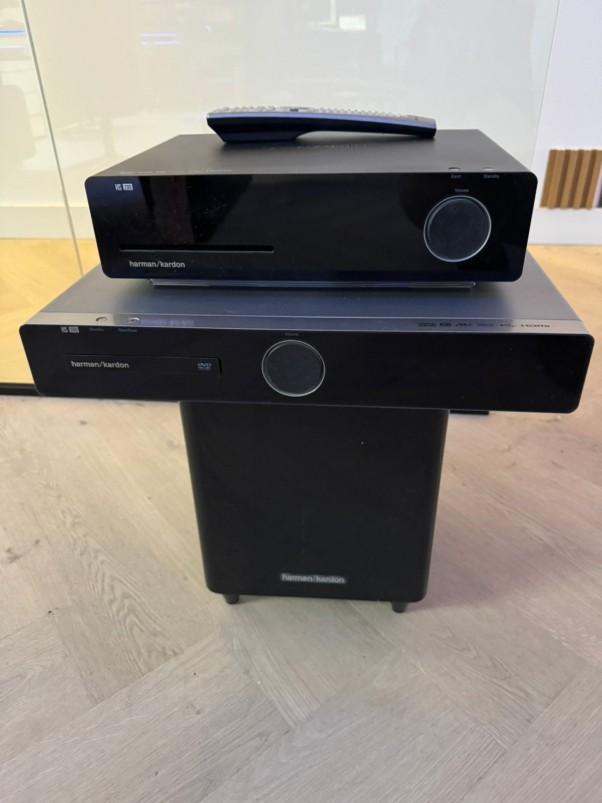 Harman kardon 2.1 of 5.1 set of denon avr x1000, Overige systemen, 70 watt of meer, Zo goed als nieuw, Overige spelers