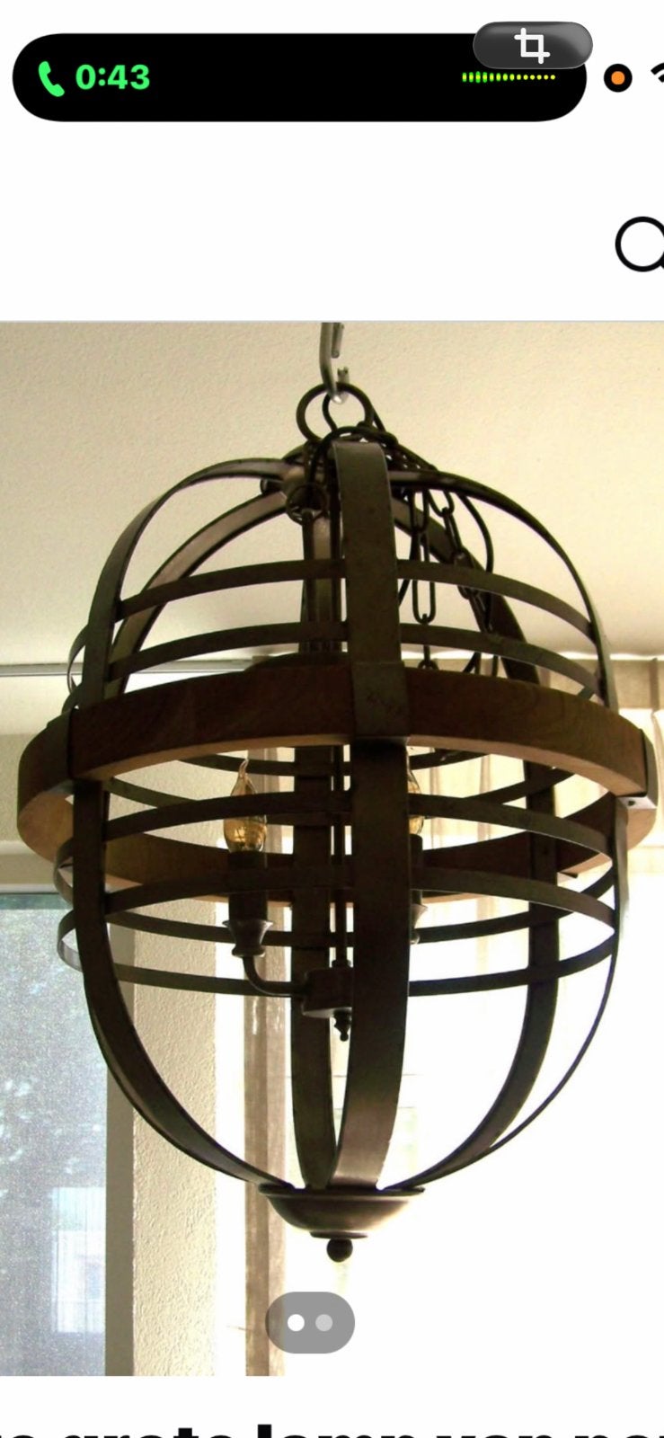 Mooie hanglamp ptmd, Huis en Inrichting, Ophalen, Zo goed als nieuw