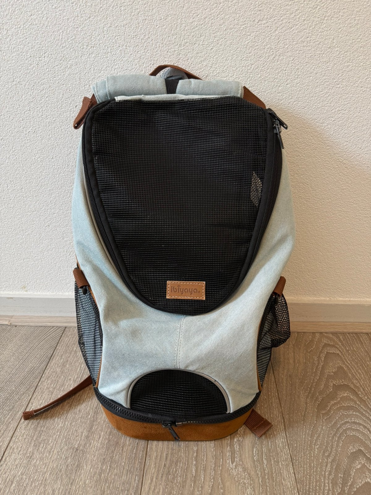 Ibiyaya Denim Fun Pet Backpack –rugzak voor Kat/Kleine Hond, Dieren en Toebehoren, Ophalen of Verzenden, Zo goed als nieuw