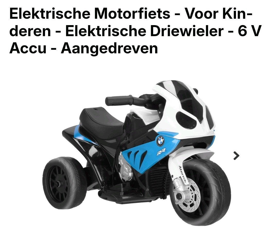 BMW S 1000 RR Elektrische Kindermotorfiets 6V, Ophalen, Nieuw